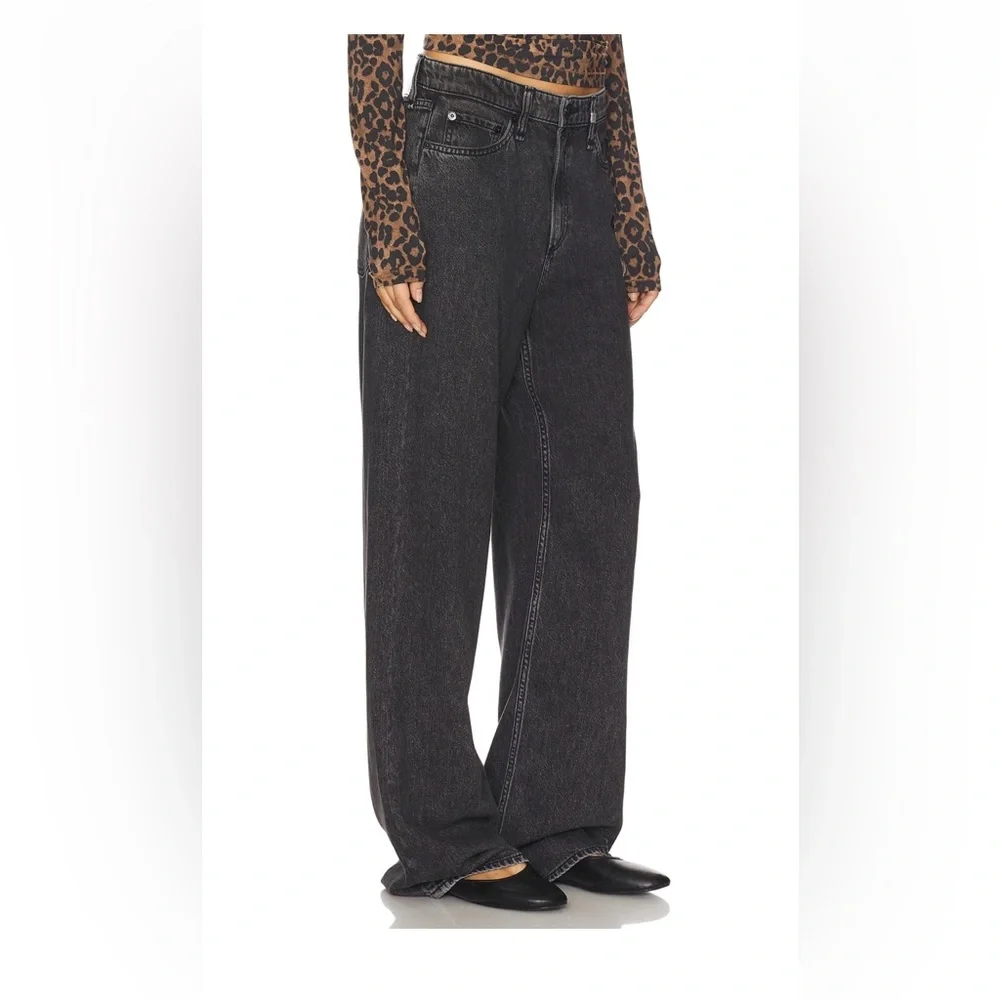Rag & Bone Featherweight Logan Wide leg mid Jeans - Picture 3 of 12
